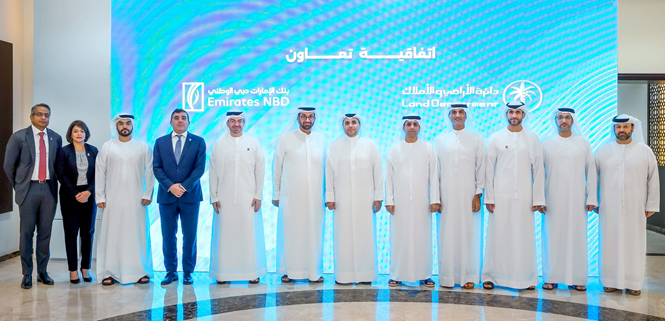 شراكة إستراتجية بين أراضي دبي والإمارات دبي الوطني لتعزيز كفاءة المنظومة العقارية وتقديم حلول مالية