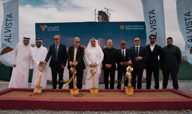 دبي للاستثمار تضع حجر الأساس لمشروع الفيستا متعدد الاستخدامات في دبي