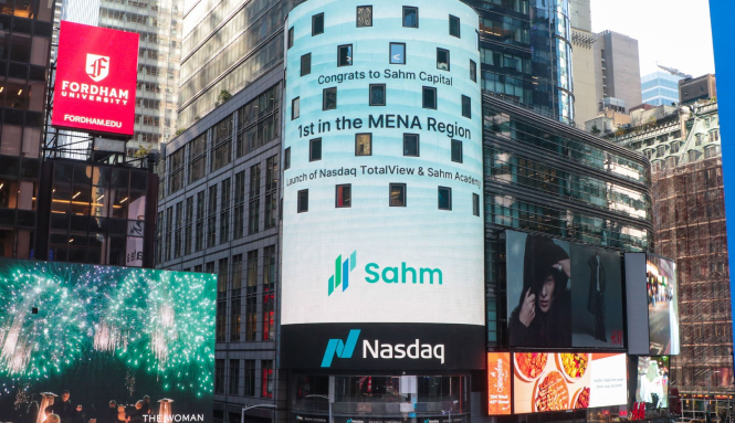 Sahm Capital, the First Saudi-Grown Innovative [LA1.1]Financial Company Featured in Times Square, Partners with Nasdaq to Launch Nasdaq TotalView® in Saudi Arabia