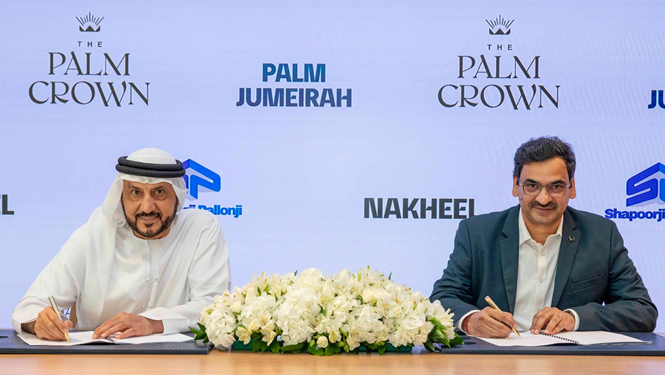 نخيل ترسي عقداً بقيمة 400 مليون درهم لتنفيذ أعمال بناء مشروع بالم كراون في نخلة جميرا